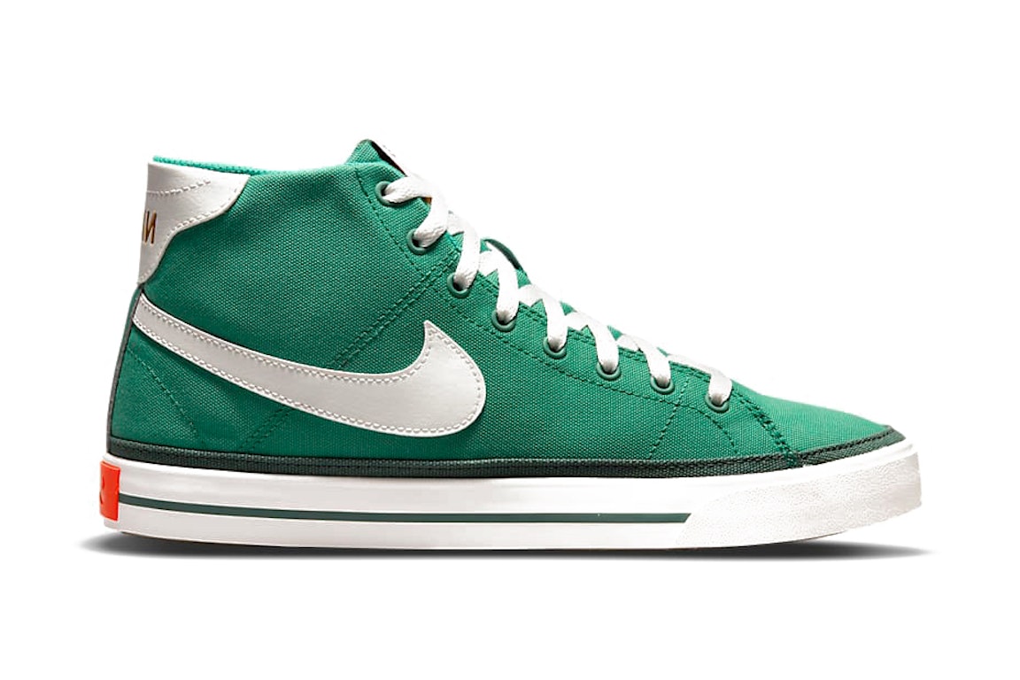 Pre-owned Nike Court Legacy Canvas Mid Green Noise In Green Noise/noble Green/sail