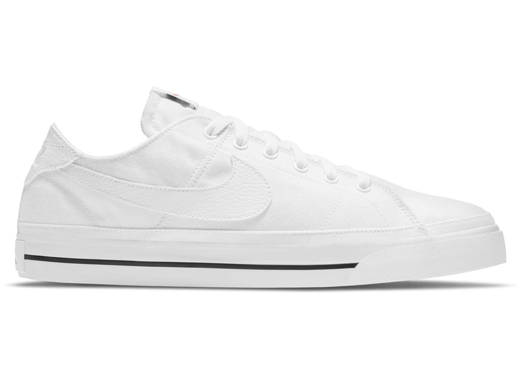 Pre-owned Nike Court Legacy Canvas White Black In White/white/black