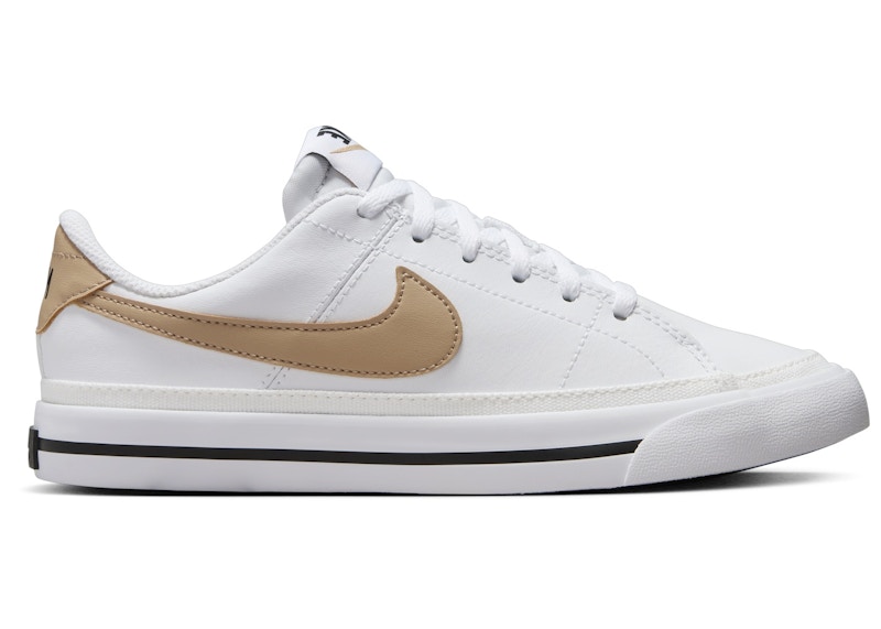 スニーカー nike court legacy junior shoes DA5380-126 Nike Court Legacy White Black Hemp (GS) - DA5380-126 - US