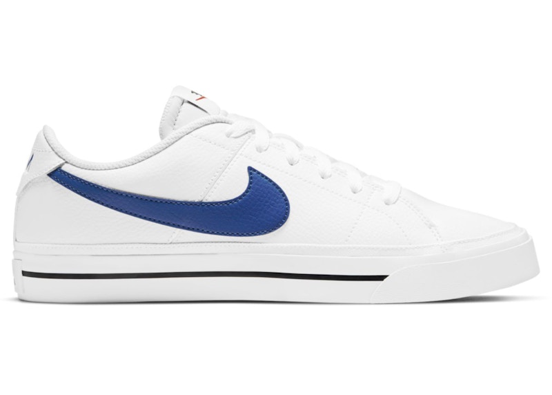 nike court legacy white blue