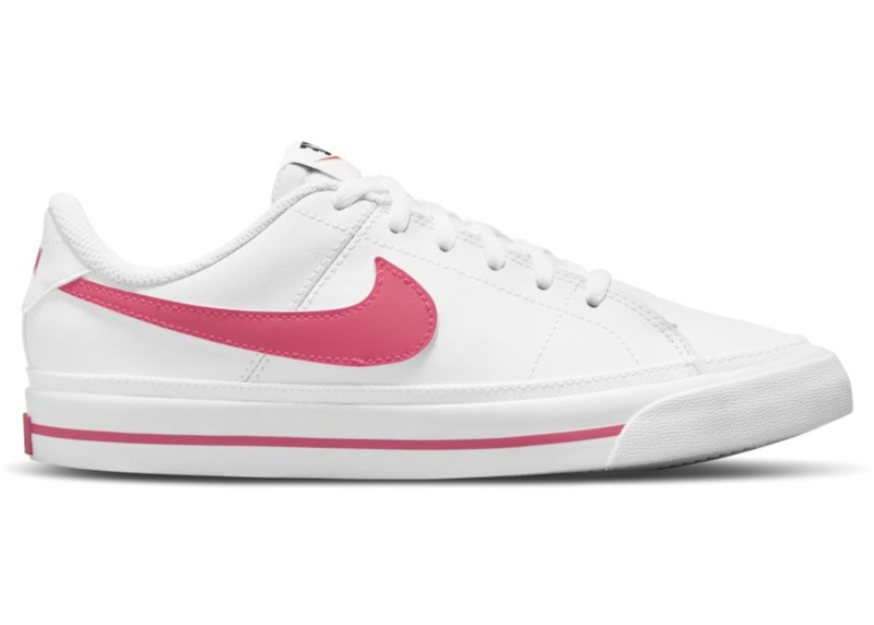 nike court legacy pink and white