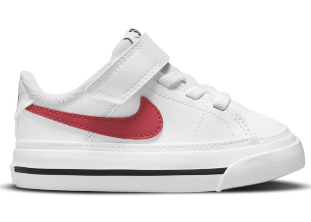 Pre-owned Nike Court Legacy White University Red (td) In White/black/university Red