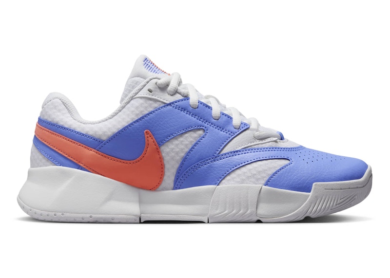 Pre-owned Nike Court Lite 4 (women's) Sneakers In White/royal Pulse/light Wild Mango In Multi