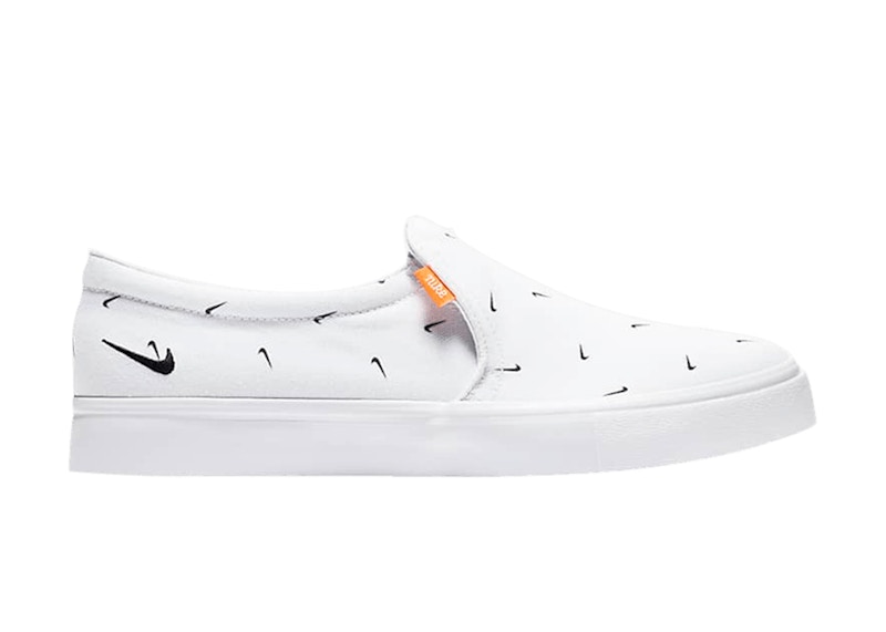 Nike court royale slip clearance on white