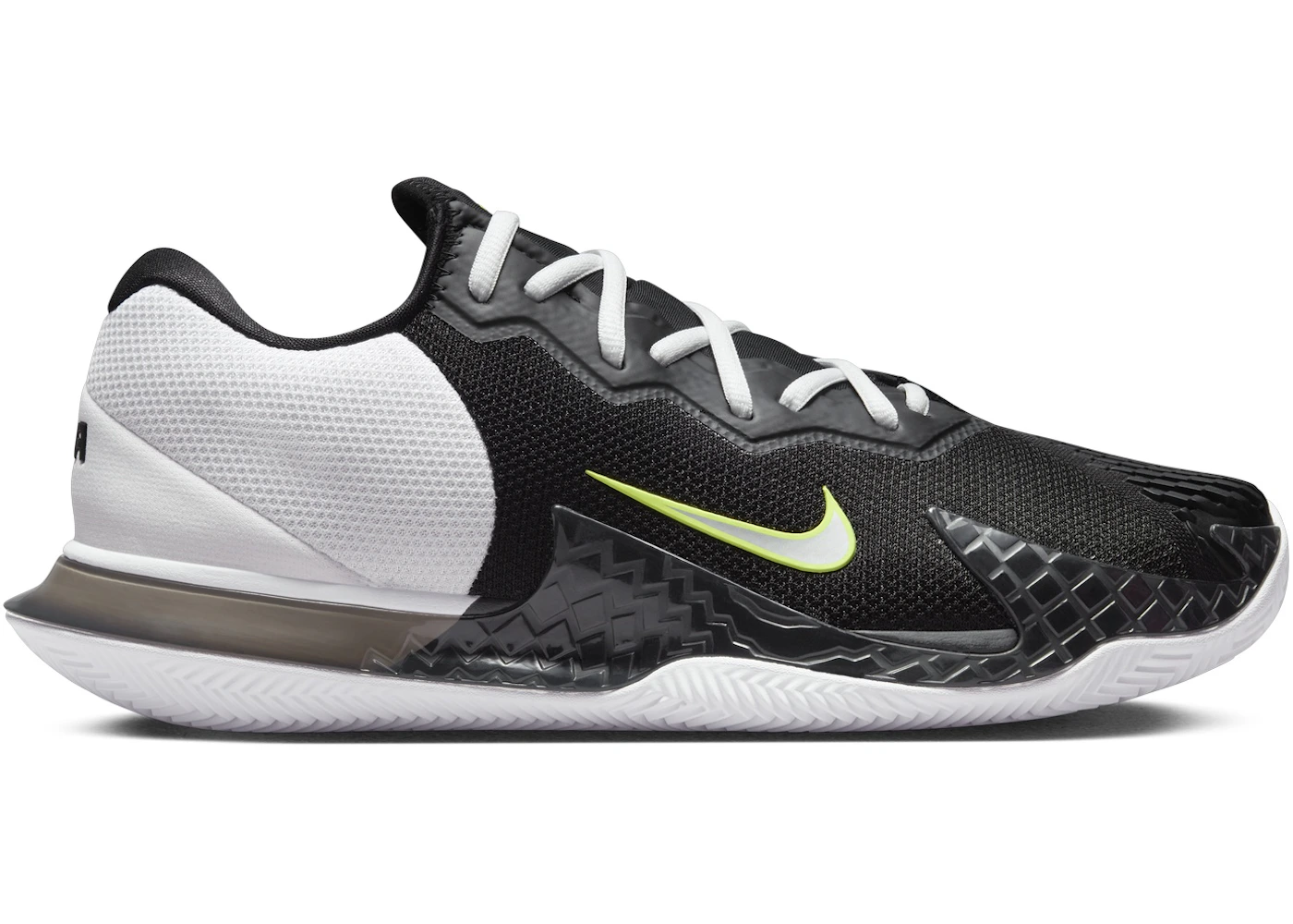 Nike Court Vapor Cage 4 Clay Rafa Black White Volt Metallic Silver Men's - HQ2632-001 - US