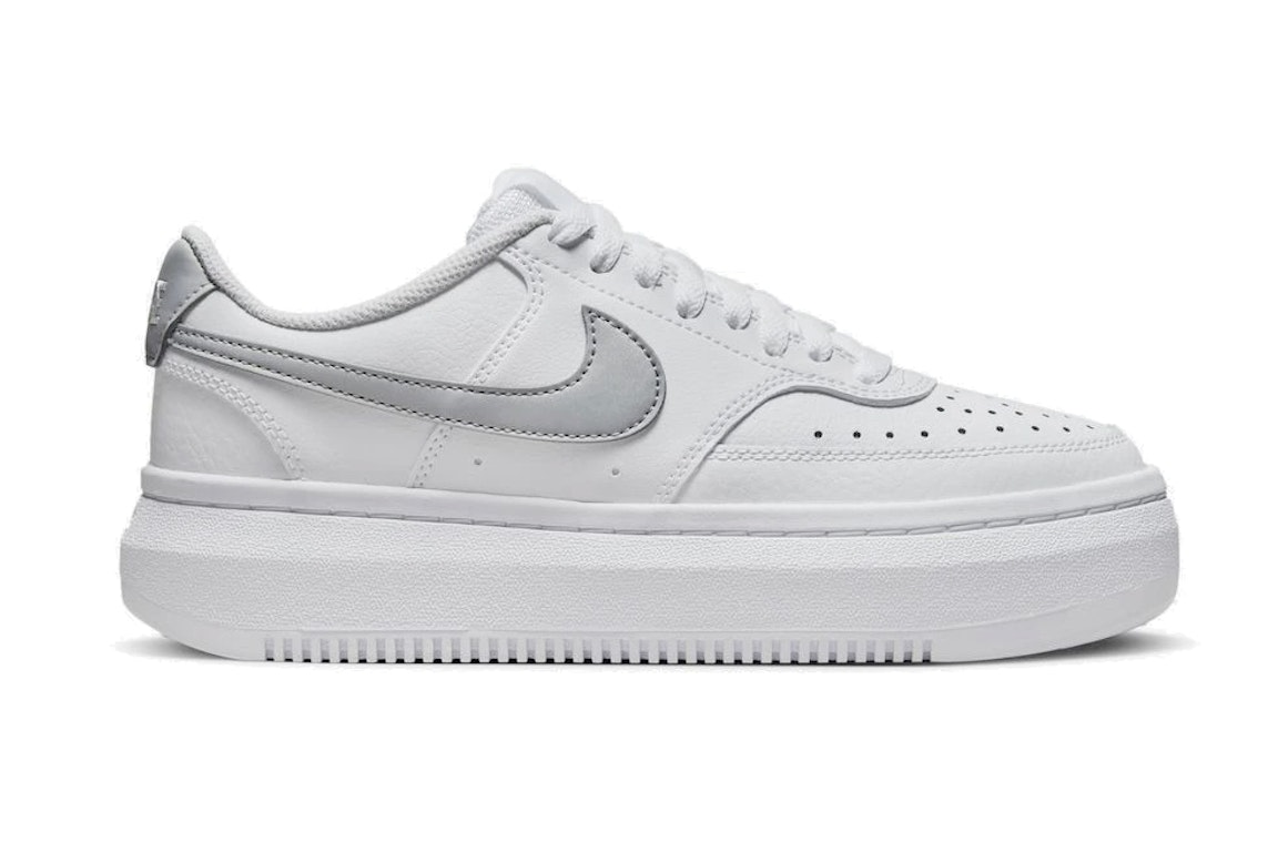 Pre-owned Nike Court Vision Alta Low White Grey (women's) In White/light Grey