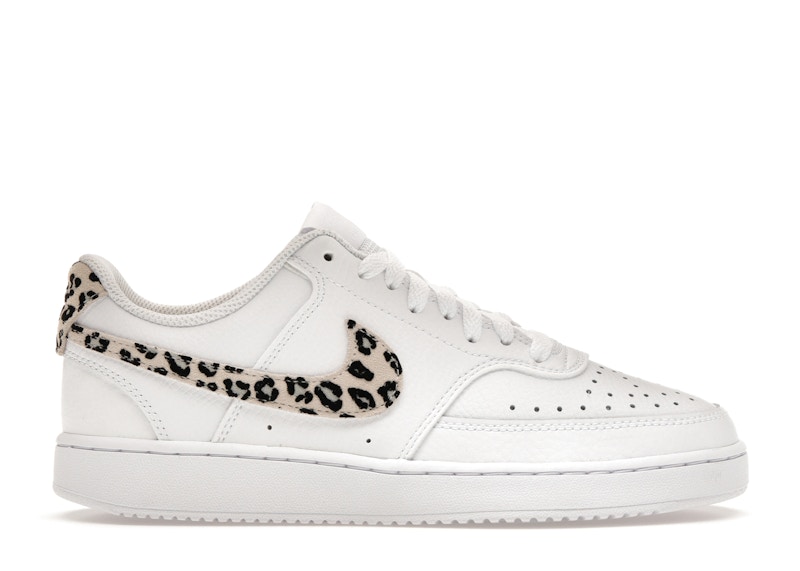 Nike Court Vision Low Leopard Swoosh White Women s DD9665 100 US