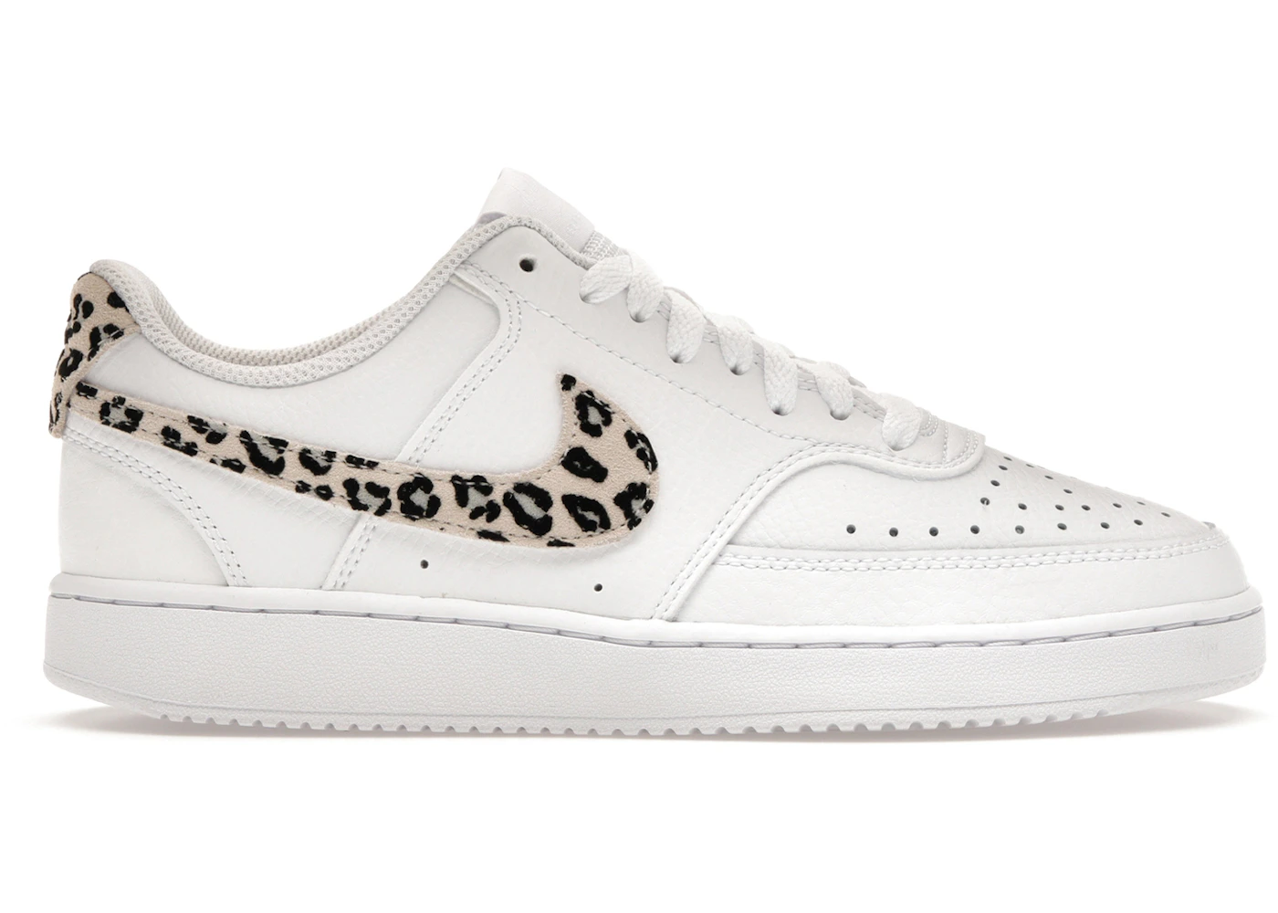 Nike Court Vision Low Leopard Swoosh White (Women's) DD9665-100 GB