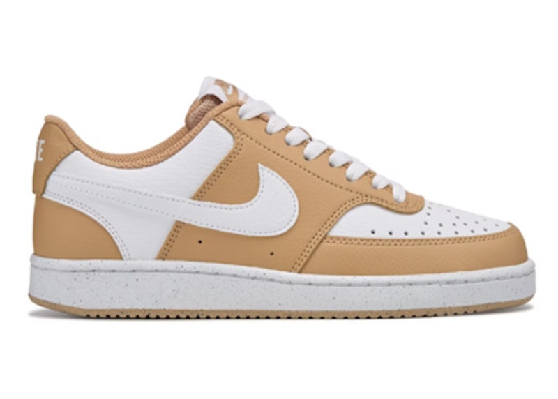 Pre-owned Nike Court Vision Low Next Nature (women's) Sneakers In Hemp/white