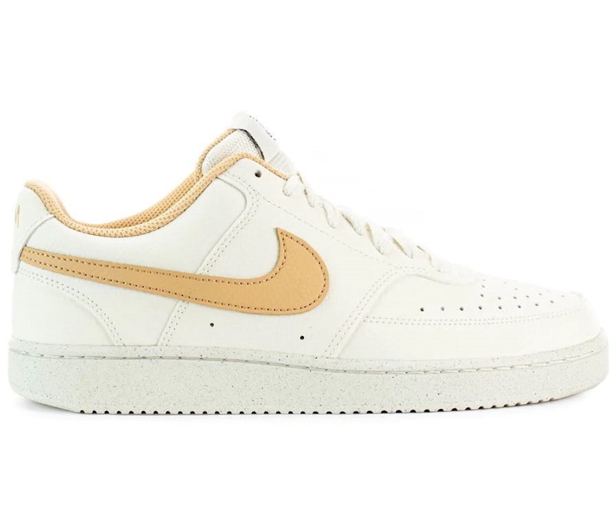 Pre-owned Nike Court Vision Low Next Nature Sail White Onyx (women's) In Sail/black/vivid Green