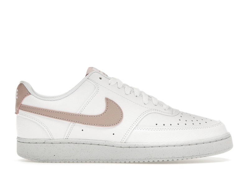 Pre-owned Nike Court Vision Low Next Nature Sail (women's) Sneakers In White/pink Oxford