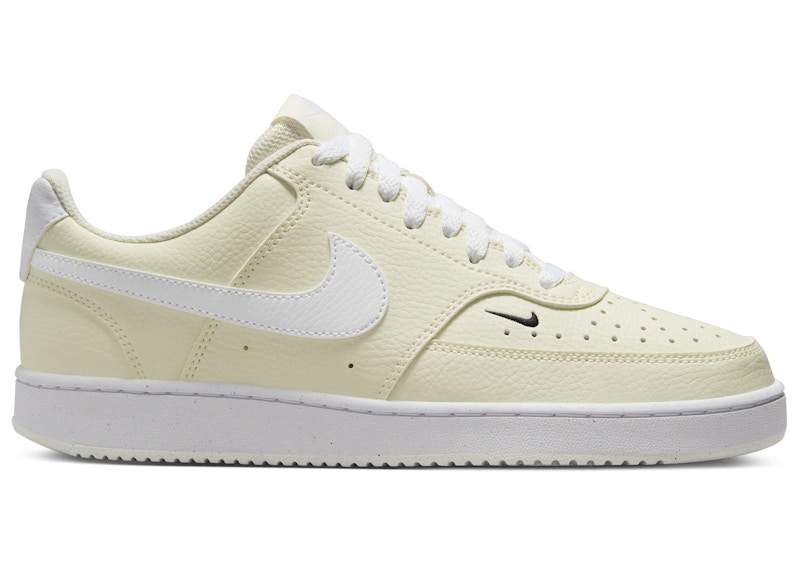 Nike Court Vision Low Next Nature White Black Pale Ivory (Women's