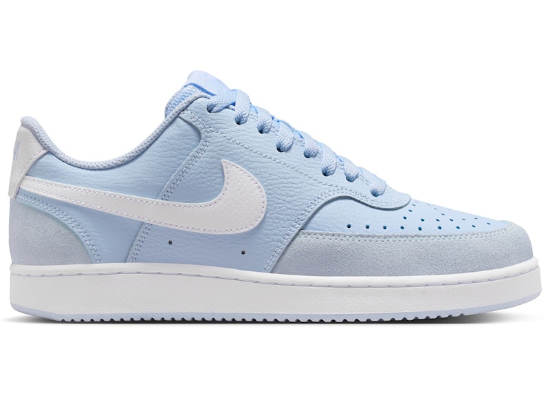 Nike Court Vision Low Suede (Women's) Sneakers in Hydrogen Blue/White