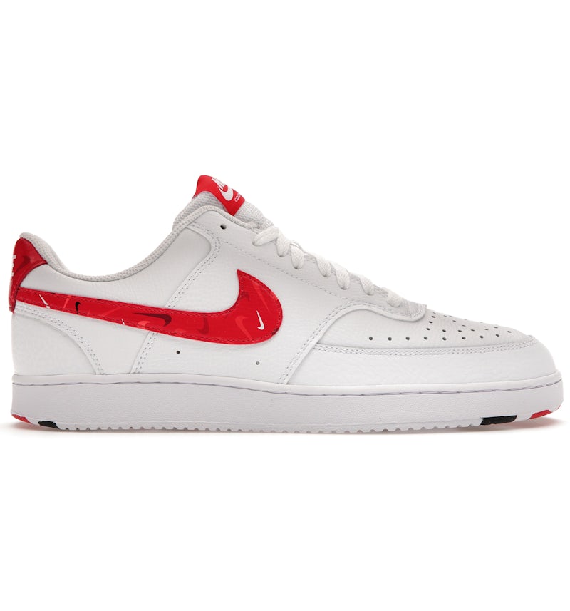Nike Court Vision Low Swoosh Print Red Men's DM7588-100 US