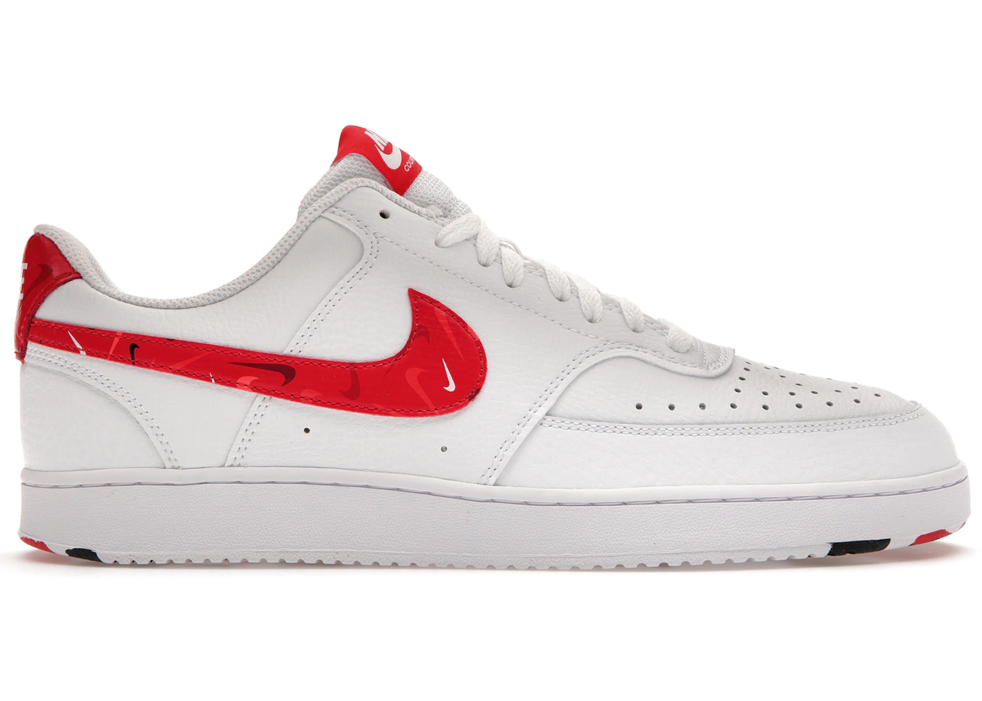 Nike Court Vision Low Swoosh Print Red Men's - DM7588-100 - US