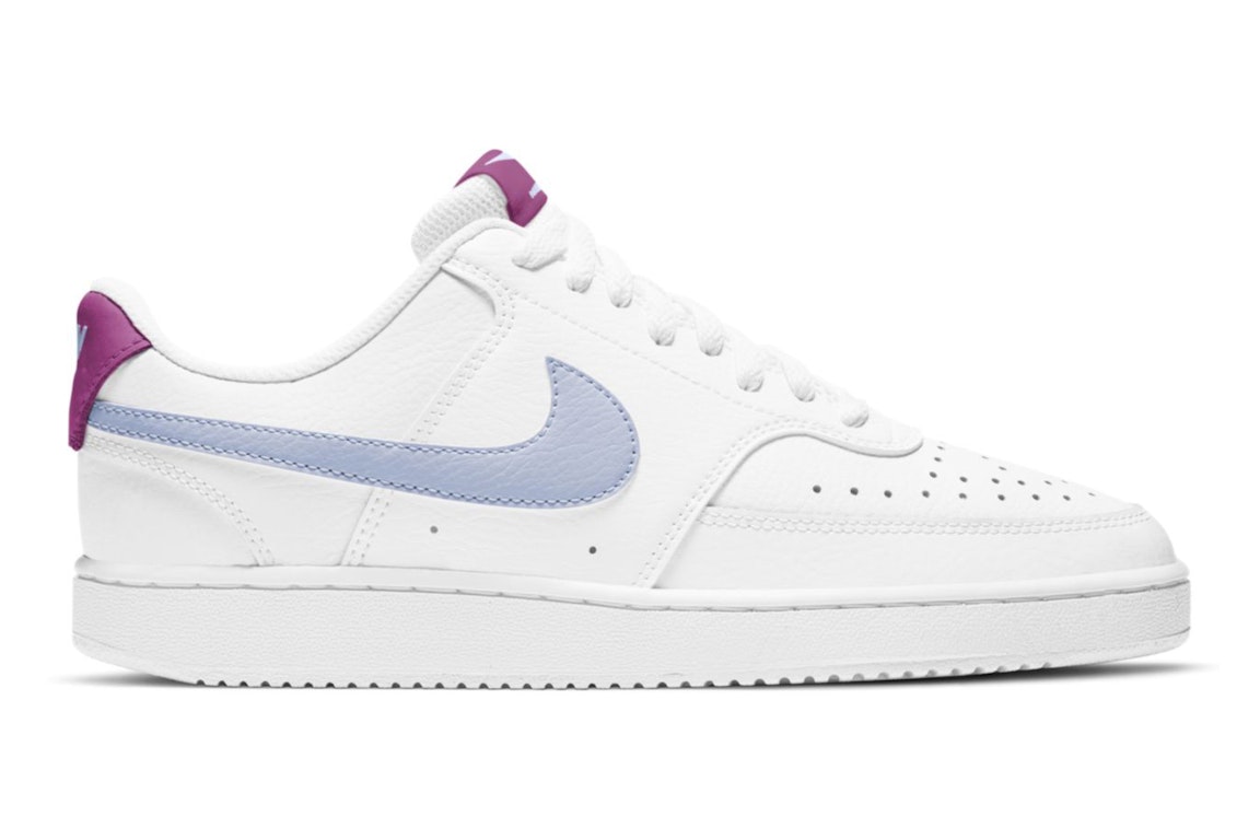 Pre-owned Nike Court Vision Low White Hydrogen Blue (women's) In White/hydrogen Blue/fire Pink