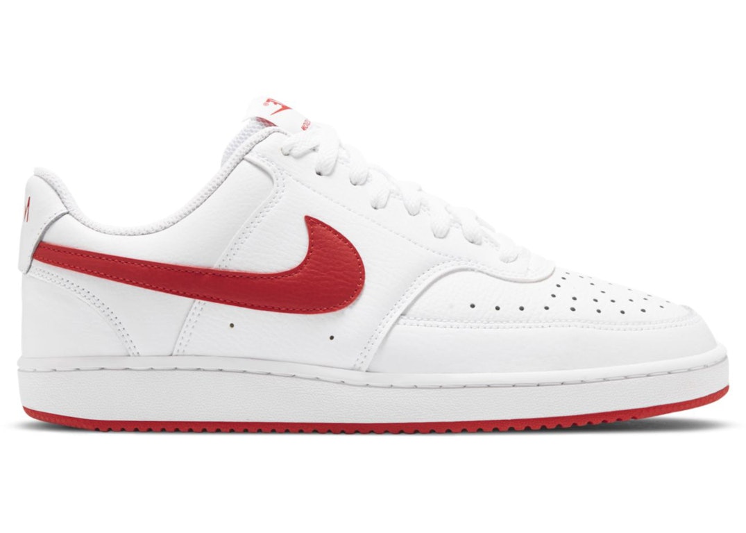Pre-owned Nike Court Vision Low White University Red In White/university Red/white