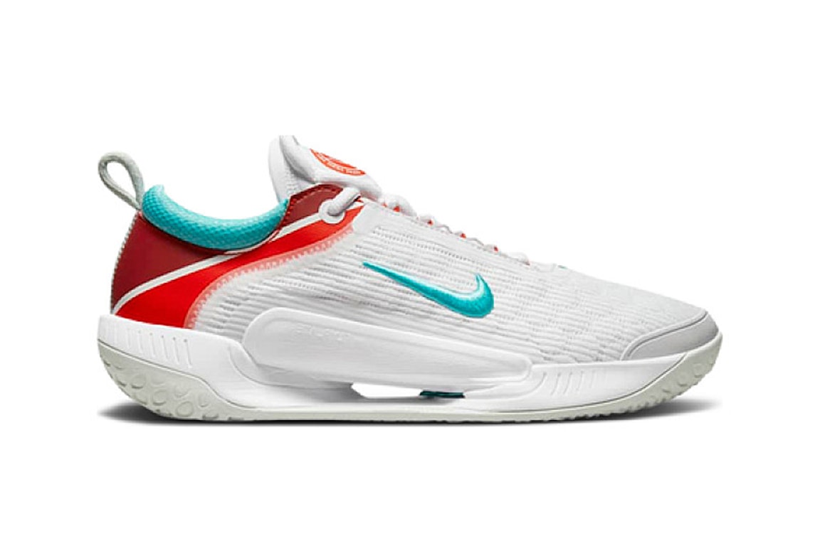 Pre-owned Nike Court Zoom Nxt Hc White Light Silver Habanero Red Washed Teal (women's) In White/light Silver/habanero Red