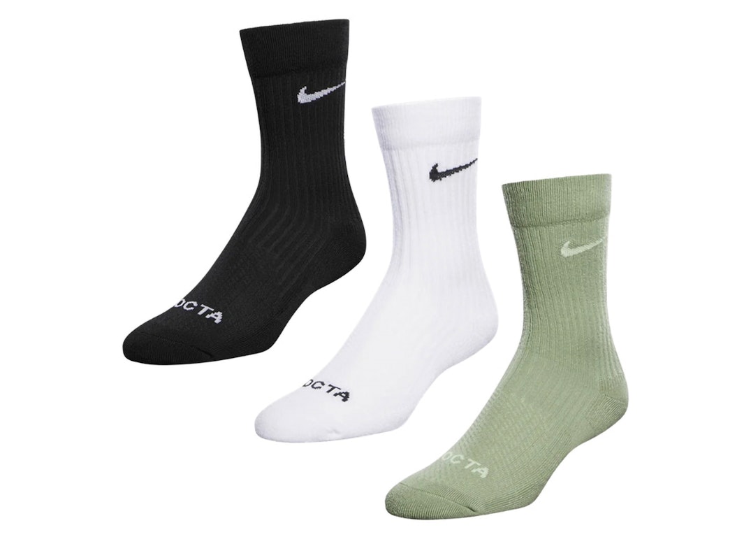 Pre-owned Nike Crew Cardinal Stock Socks (3 Pack) Multicolor