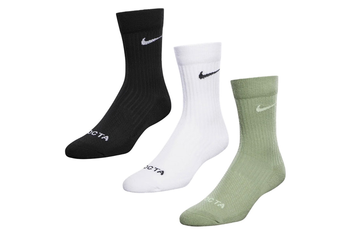 Pre-owned Nike Crew Cardinal Stock Socks (3 Pack) Multicolor