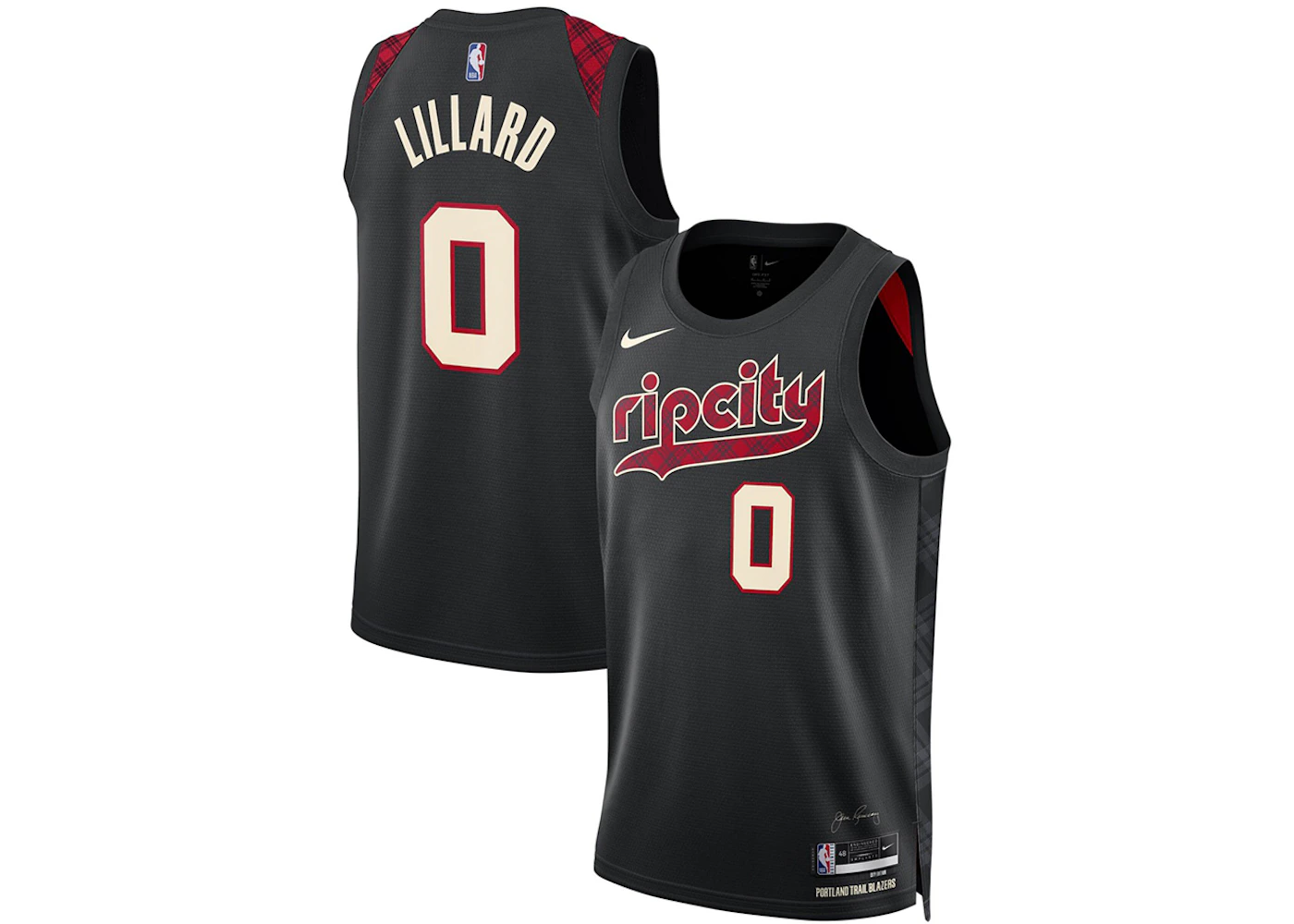 Nike Damian Lillard Portland Trail Blazers Jersey Black Men's