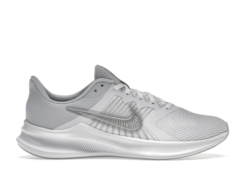 Nike Downshifter 11 White Metallic Silver (Women's) - CW3413-100 - US