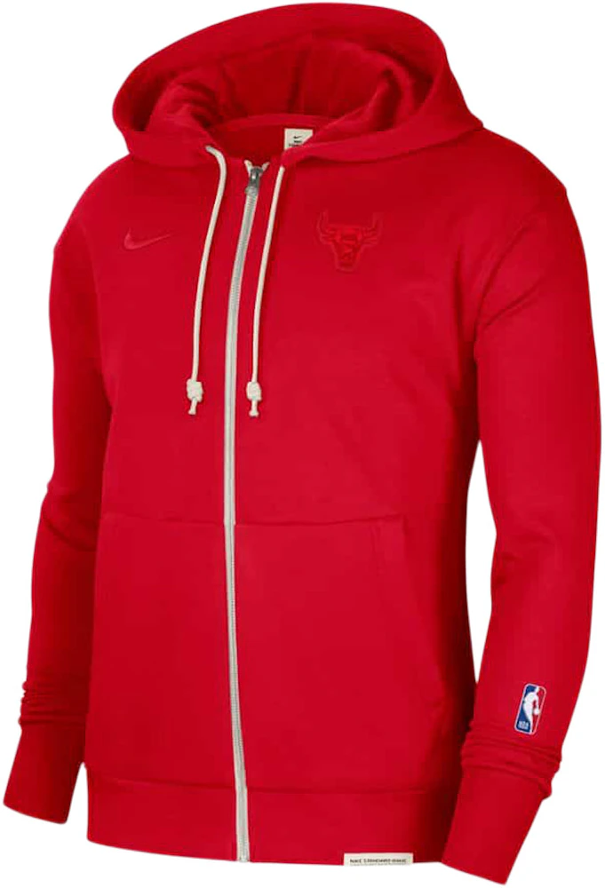 Nike Dri-FIT NBA Chicago Bulls Standard Issue Full-Zip Hoodie University Red/Pale Ivory