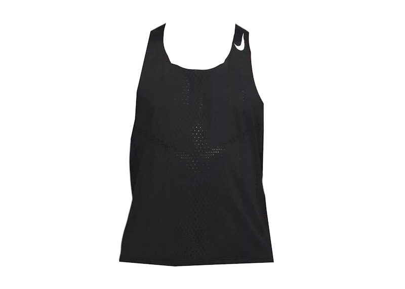Pre-owned Nike Men's Drifit Breathable Running Vest In Black