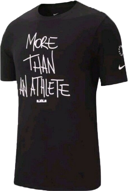 No puedo leer ni escribir Pintura abogado Nike Dri-Fit LeBron James More Than an Athlete Tee Black Men's - US