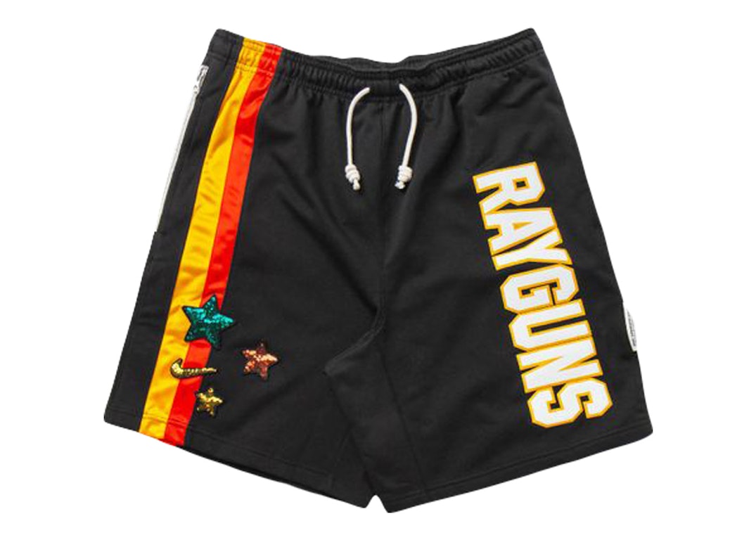 Pre-owned Nike Dri-fit Rayguns Basketball Shorts Black/university Gold/team Orange.
