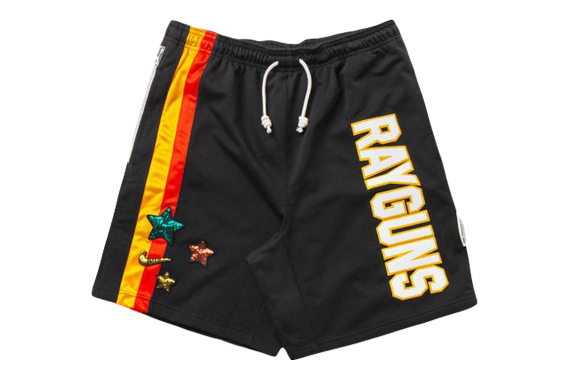 Pre-owned Nike Dri-fit Rayguns Basketball Shorts Black/university Gold/team Orange.