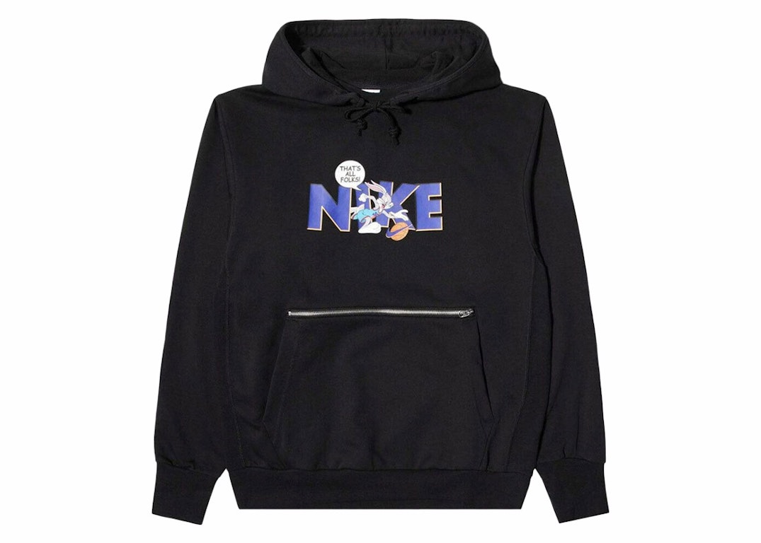 Pre-owned Nike Dri-fit Standard Issue X Space Jam: A New Legacy Hoodie Black