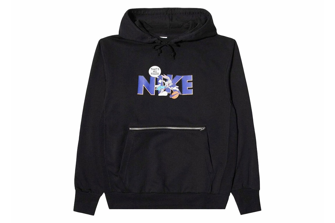 Pre-owned Nike Dri-fit Standard Issue X Space Jam: A New Legacy Hoodie Black