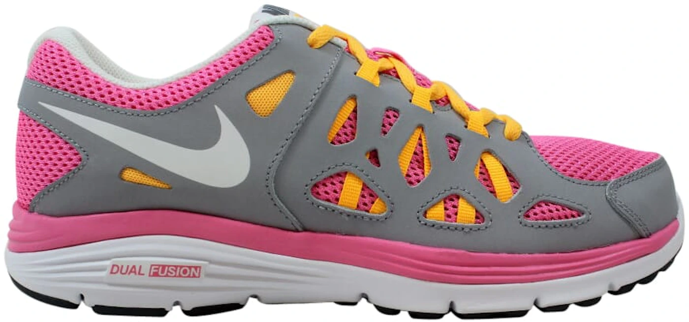 Nike Dual Fusion Run 2 Women's 8.5 Pink Lace Up Running Shoes 599564-600