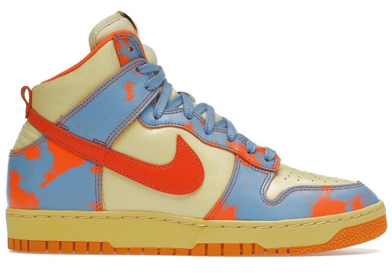 orange and blue nike high tops