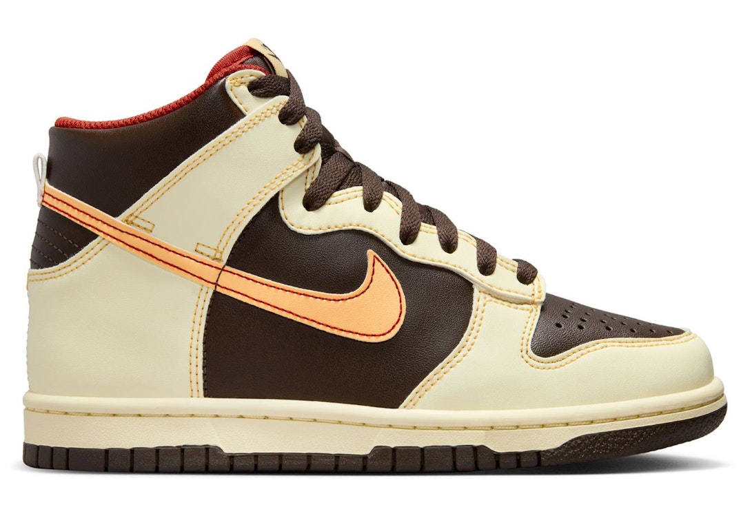 Pre-owned Nike Dunk High Baroque Brown (gs) In Baroque Brown/sesame/coconut Milk