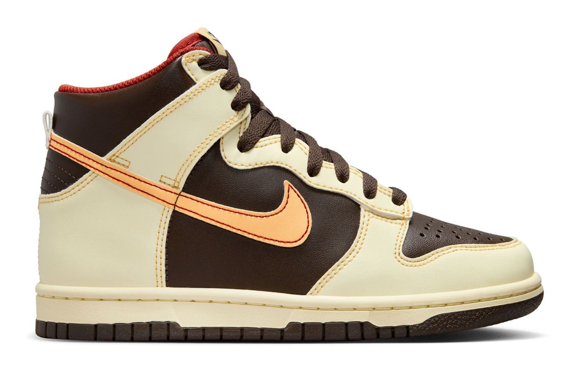 Pre-owned Nike Dunk High Baroque Brown (gs) In Baroque Brown/sesame/coconut Milk