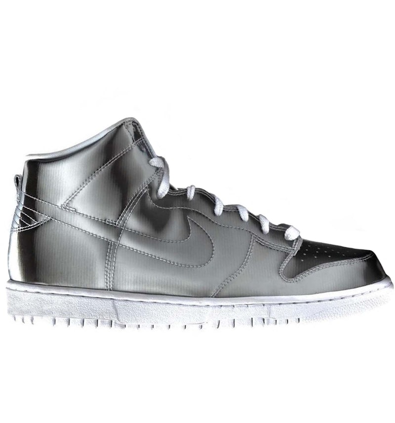 Metallic Nike Sb Dunk Silver Supreme X Nike SB Dunk Low White