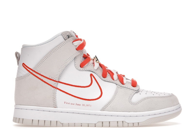 nike dunk high white and orange