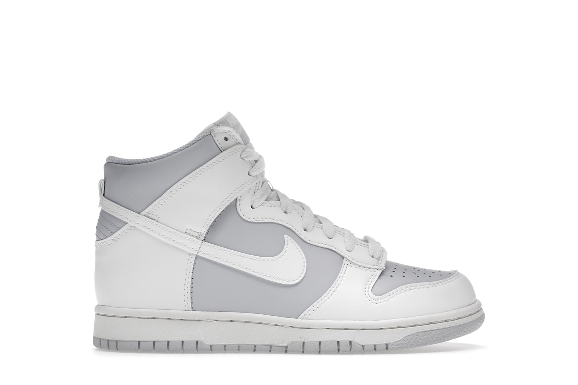 Pre-owned Nike Dunk High Summit White Football Grey (gs) In Summit White/summit White/pure Platinum