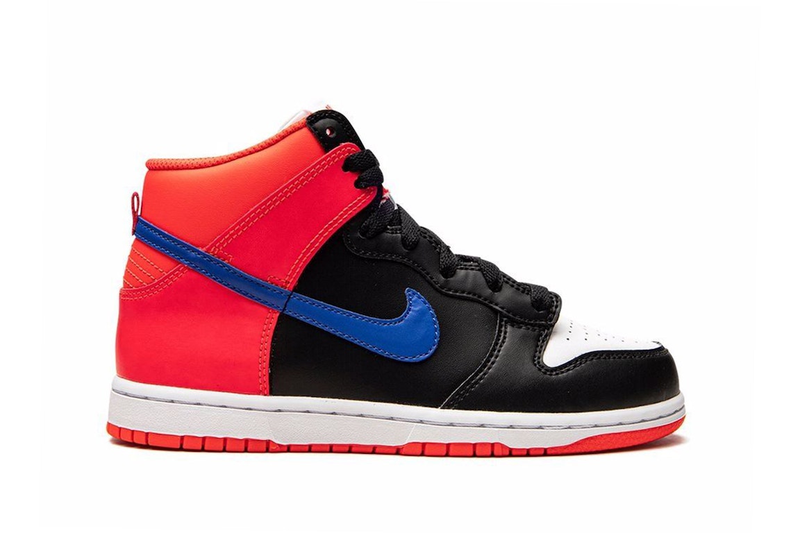 Pre-owned Nike Dunk High Knicks (ps) In Black/game Royal-bright Crimson-white