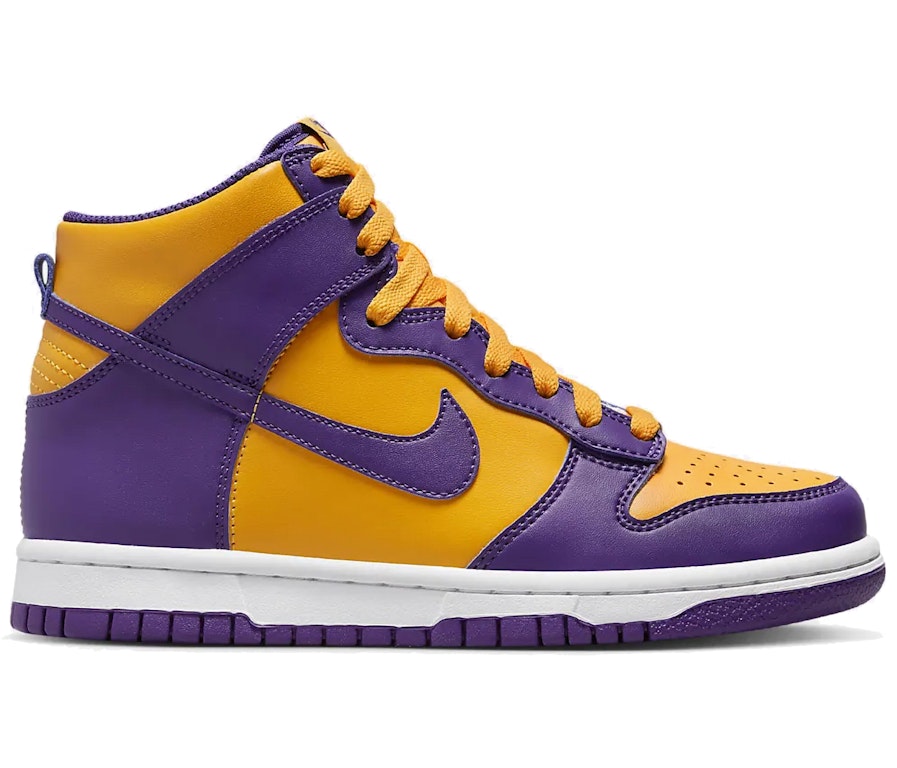 Pre-owned Nike Dunk High Lakers (gs) In Court Purple/university Gold/white