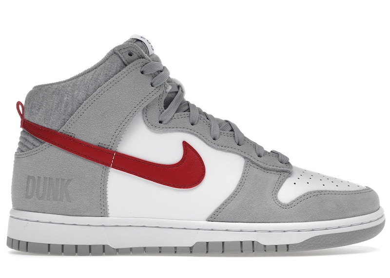 Nike Dunk High Light Smoke Grey Gym Red Men's - DJ6152-001 - US