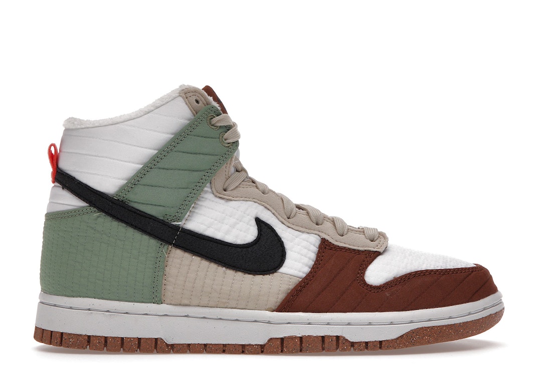Pre-owned Nike Dunk High Next Nature Summit White (women's) In Summit White/black-oil Green-rattan
