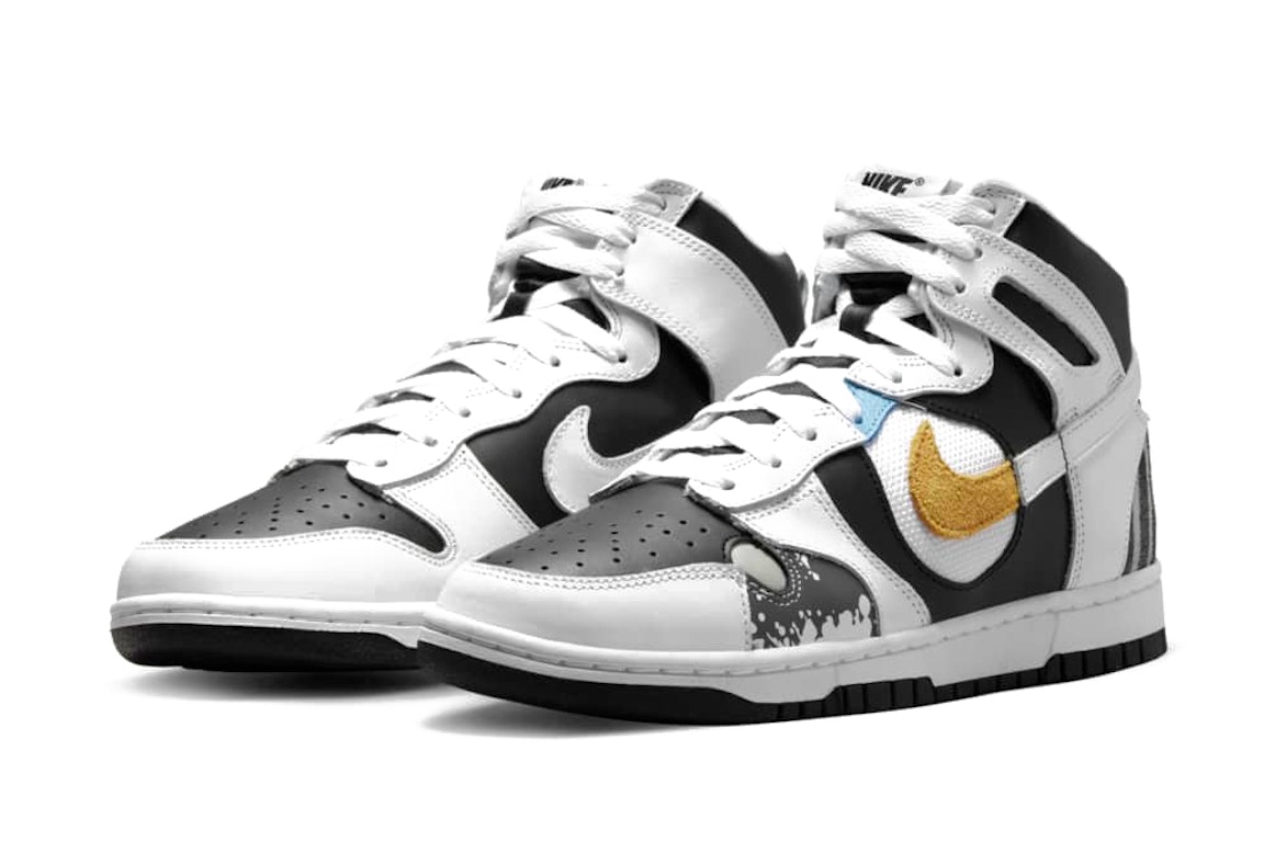 Pre-owned Nike Dunk High See Through White Black (women's) In White/black/yellow
