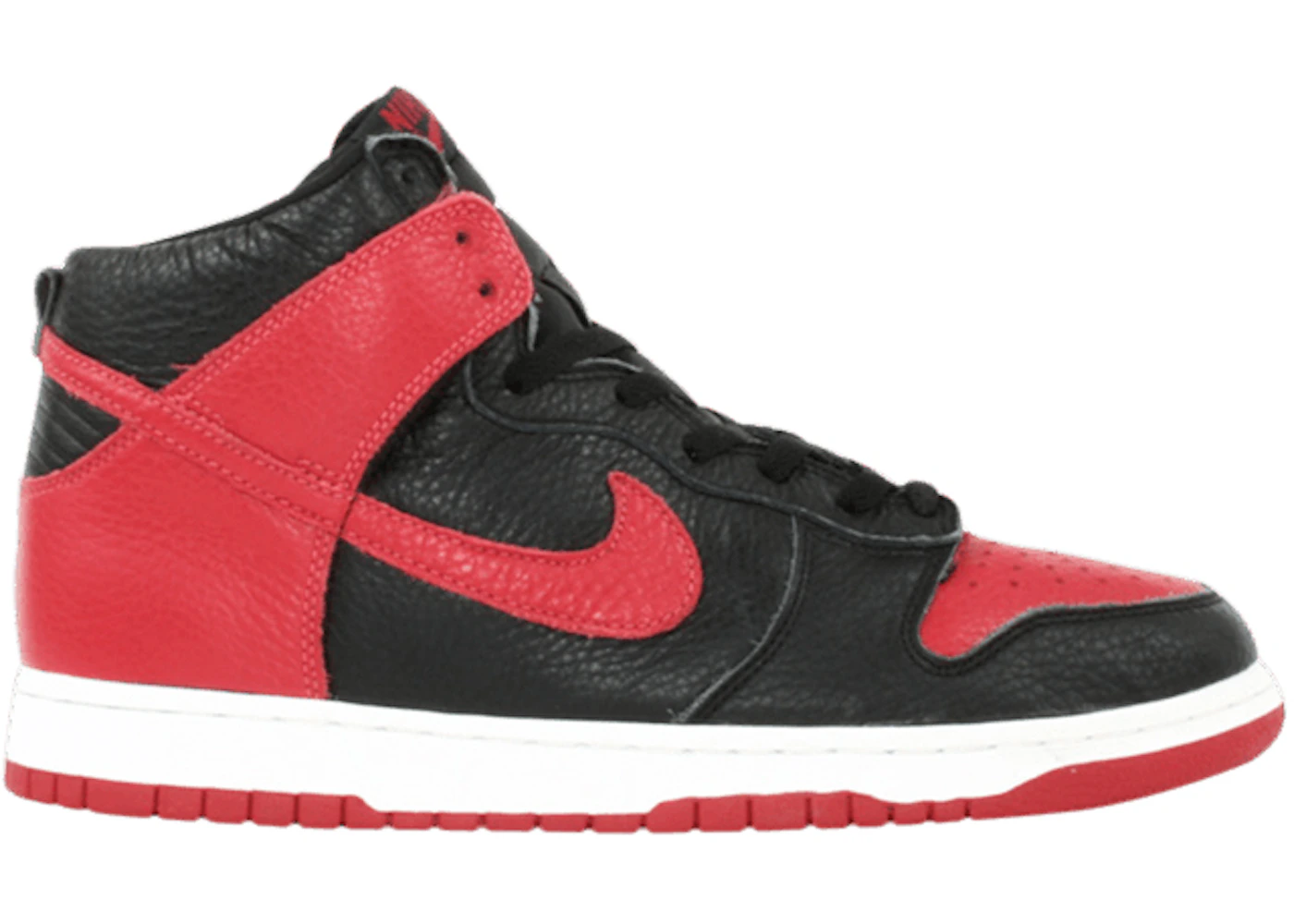 Nike Dunk High Tumbled Leather Black Varsity Red Men's - 630383-061 - US