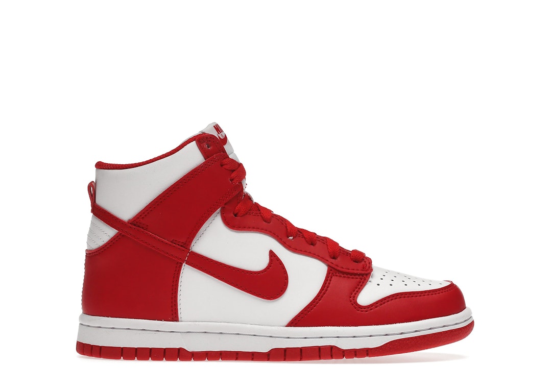 Pre-owned Nike Dunk High Championship White Red (gs) In White/university Red