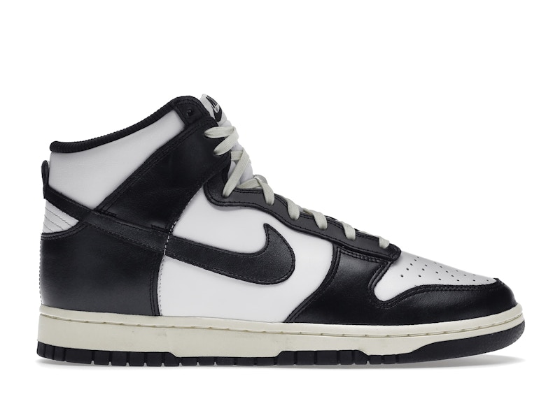 nike dunk retro high black white