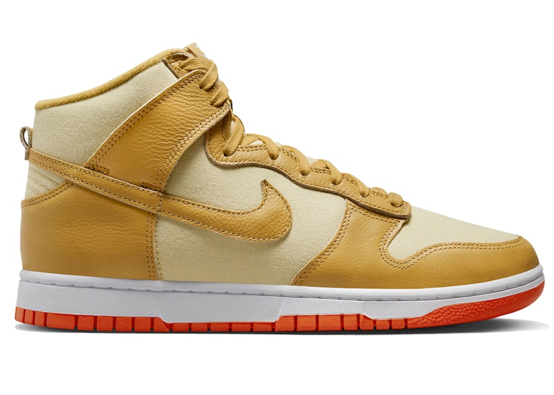 Nike Dunk High Wheat Gold Safety Orange