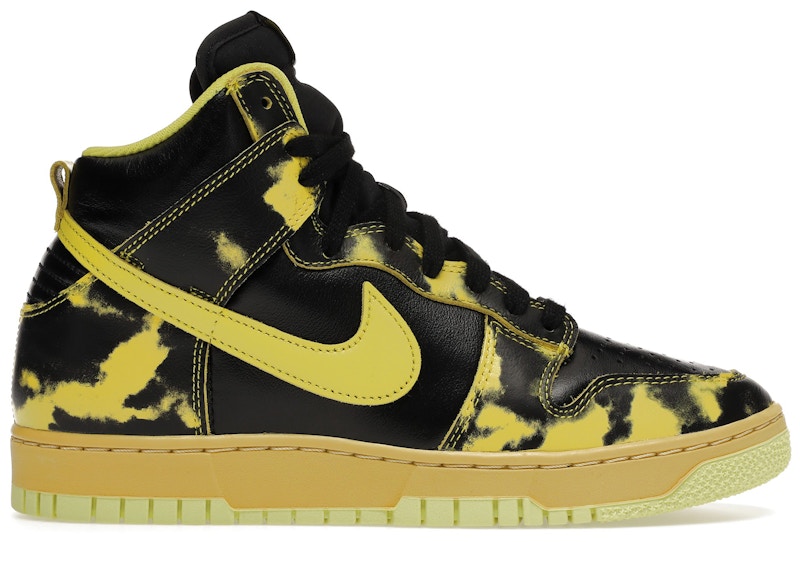 Nike dunk high yellow hot sale black